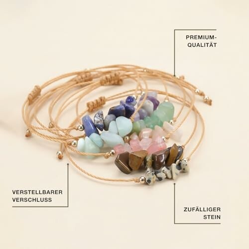 Einstellbare Armbänder mit Edelsteinen