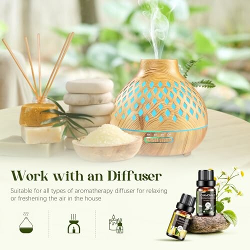 Aromatherapie-Diffusor mit Ölen und Zubehör