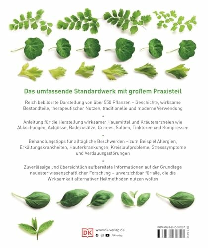 Buchcover mit Blättern und Kräutern