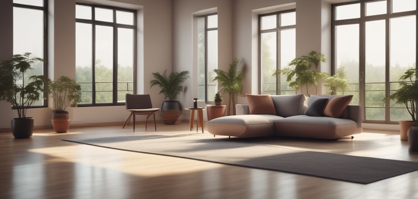 A peaceful space for breathing exercises