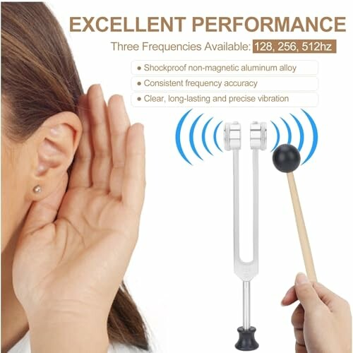 Stimmgabeltest für Hörvermögen