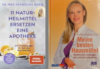 Buchcover von Dr. med. Franziska Rubin über Naturheilmittel und Hausmittel.