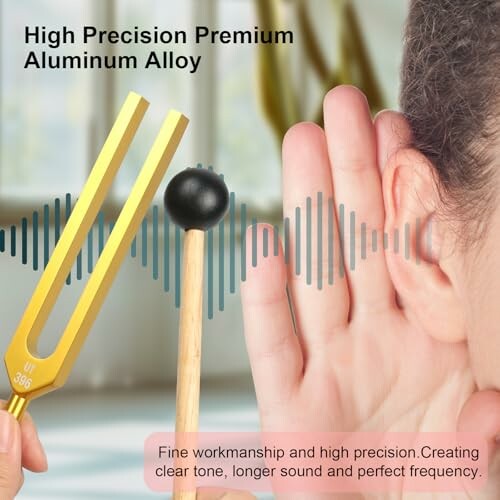 Stimmgabel und Ohr für Hörtest