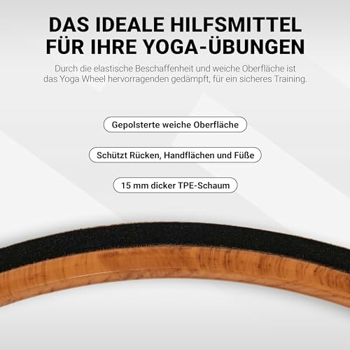 Yoga-Rad mit gepolsterter Oberfläche und TPE-Schaum