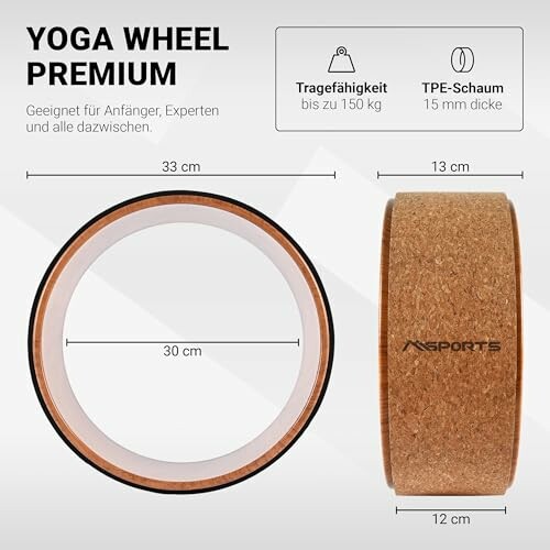 MSPORTS Yoga Wheel